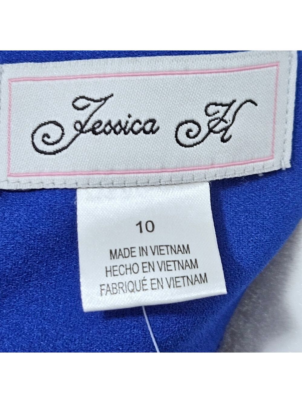 NWT Jessica H Cobalt Blue Bell Sleeve Dress Sz 10 - Picture 4 of 4